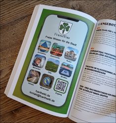 Unübersehbar: Werbung für das FürthWiki im Programmheft der Spielzeit 2025/2026 (Foto: Ralph Stenzel)