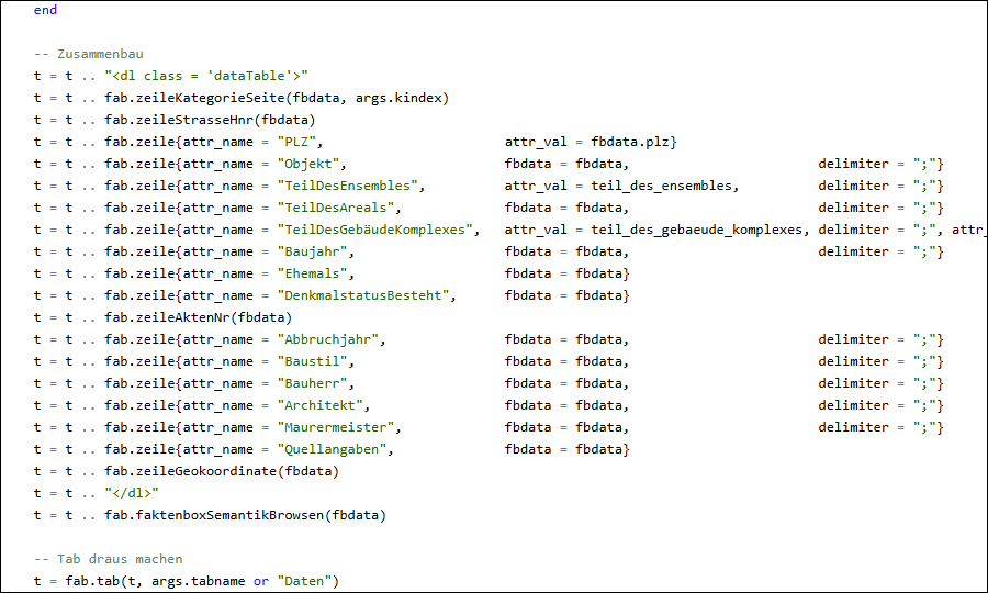 Screenshot Modul Gebäudedaten