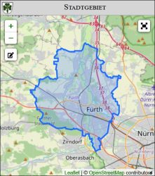 Visualisierung des Fürther Stadtgebiets